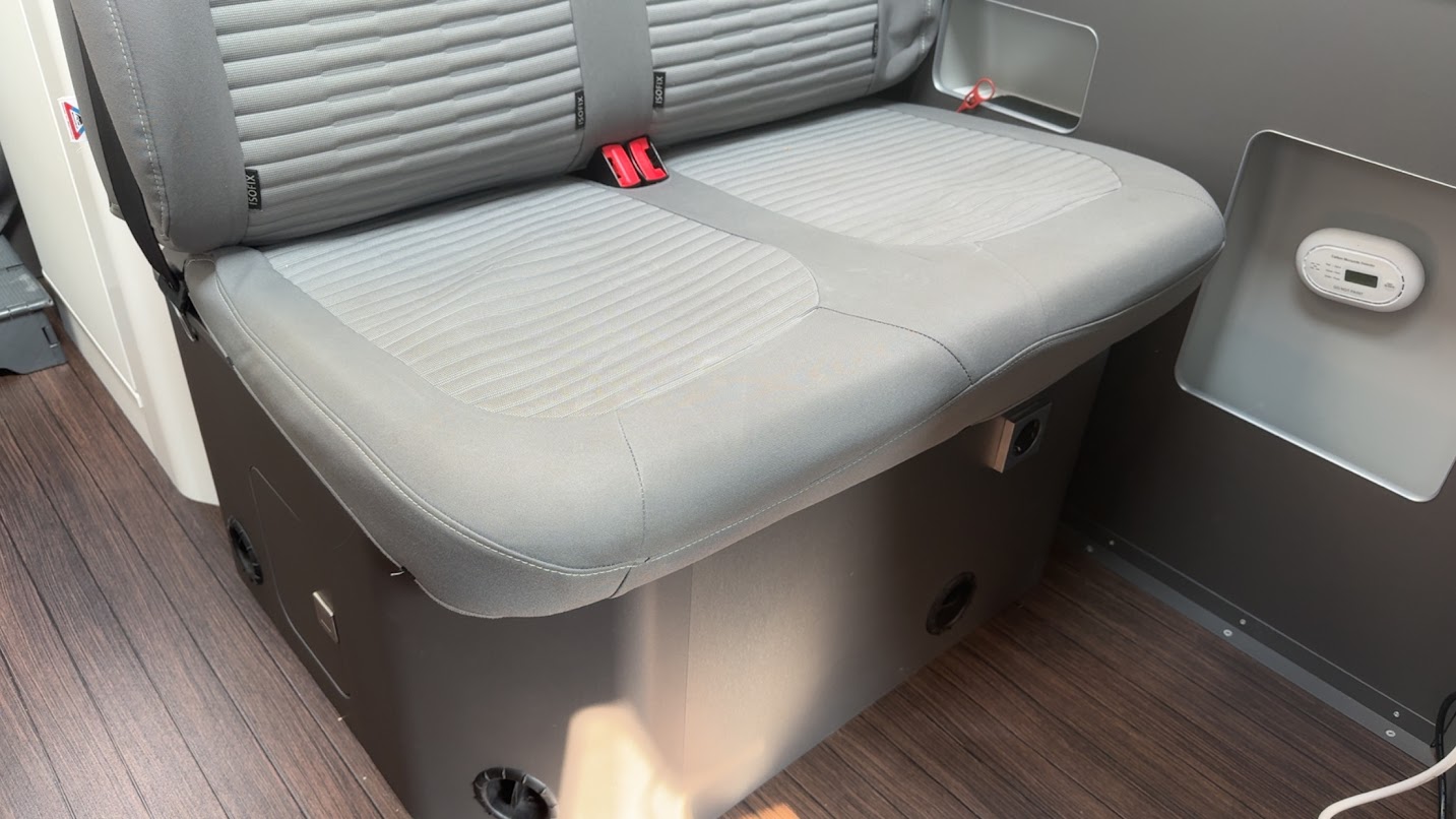 Bench seat before removal