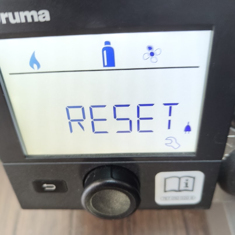 Control panel reset menu